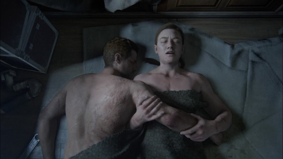 The Last of US 2 Scene with Abby and Owen