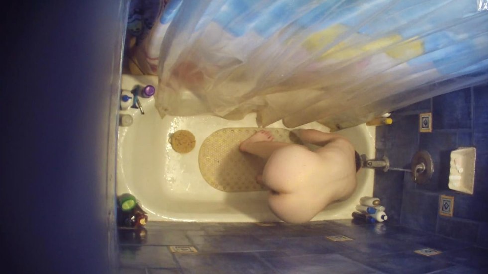 Hidden camera in the toilet anal