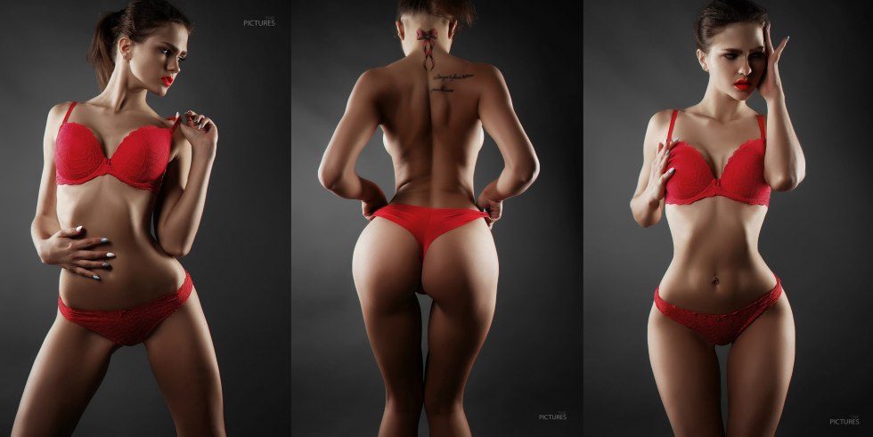 The figure of a woman from different angles