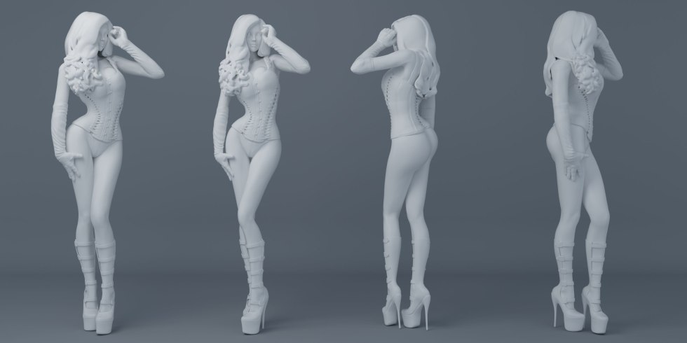 Figure of the girl 3d model