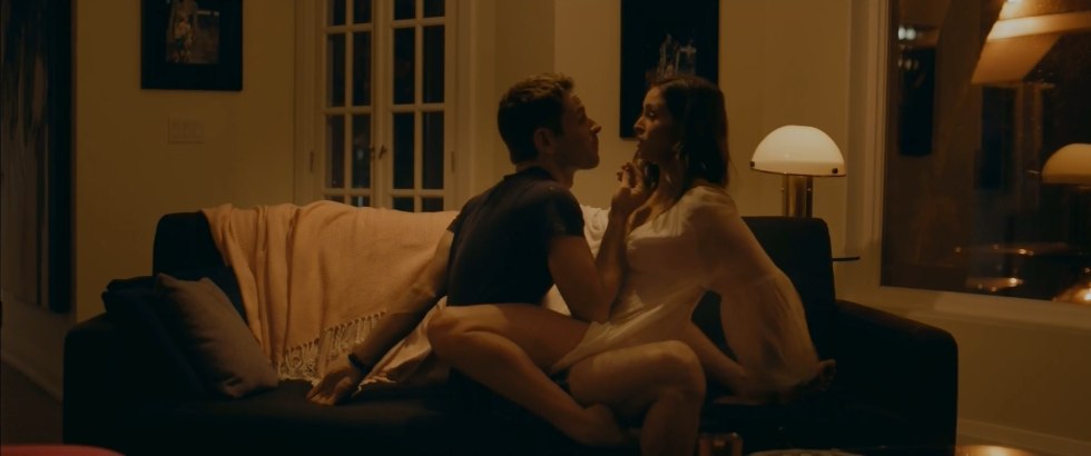 Below her lips naked scenes