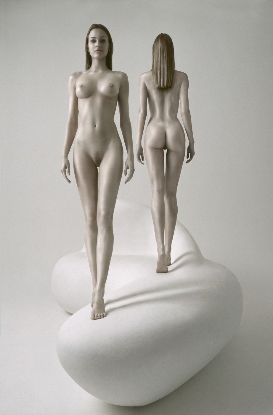 An unusual figure is naked