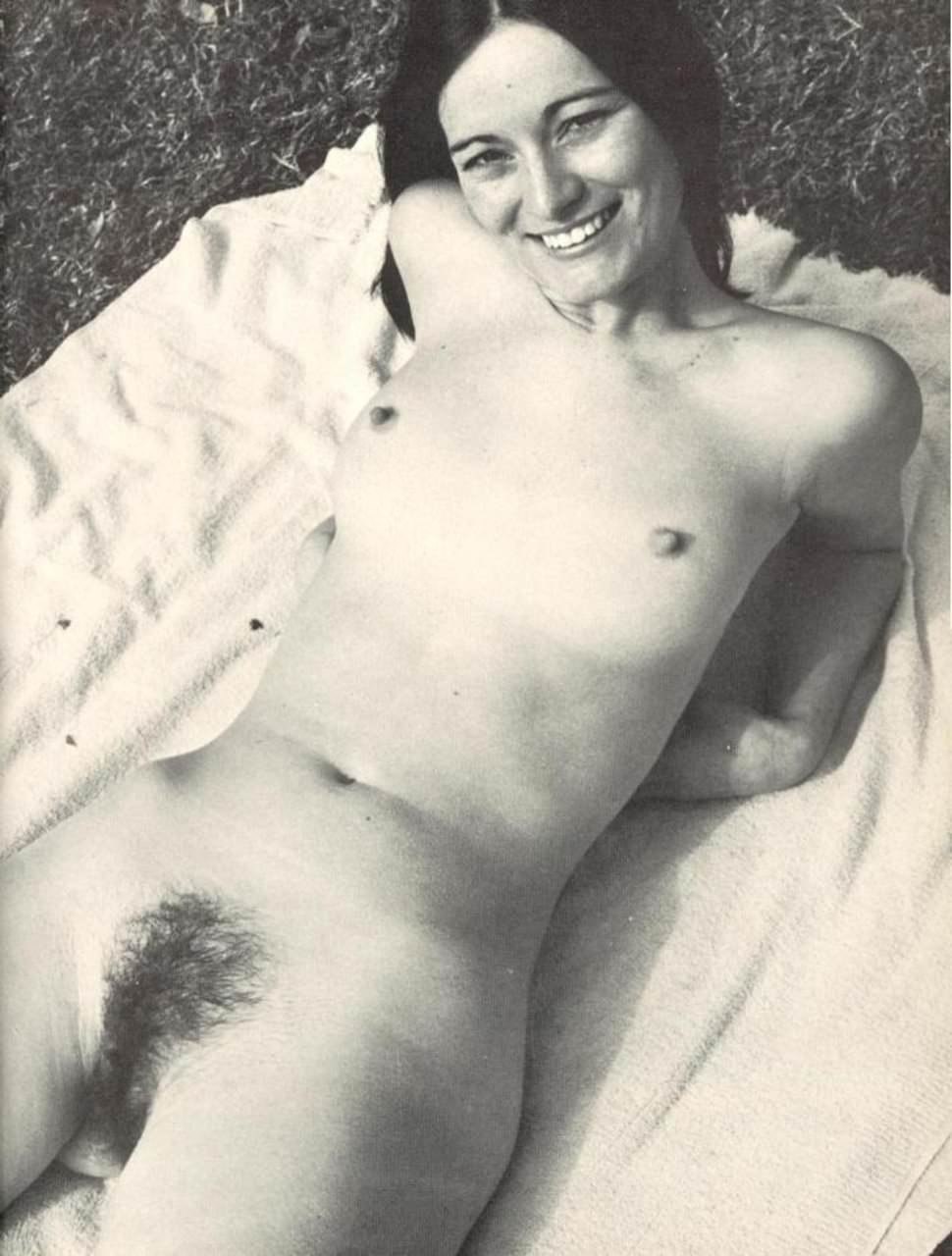 Naked very hairy retro nudist