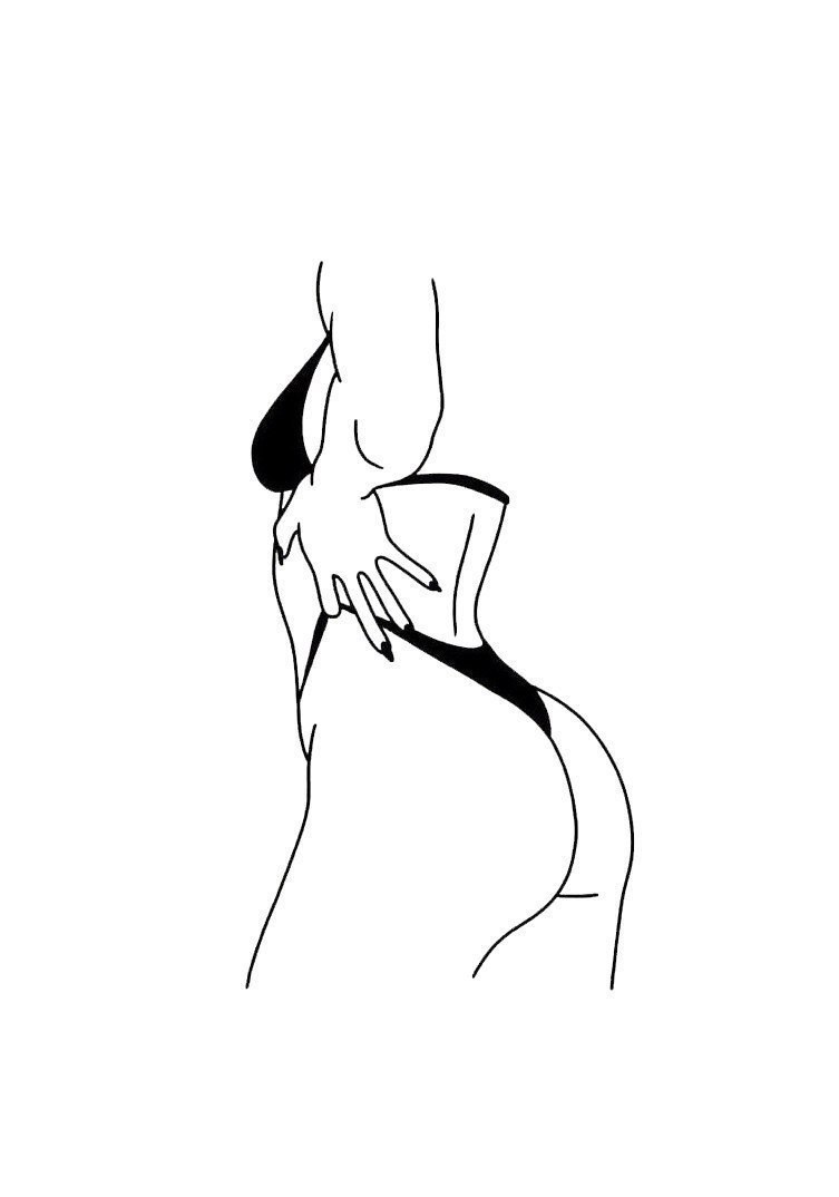 The silhouette of the female body