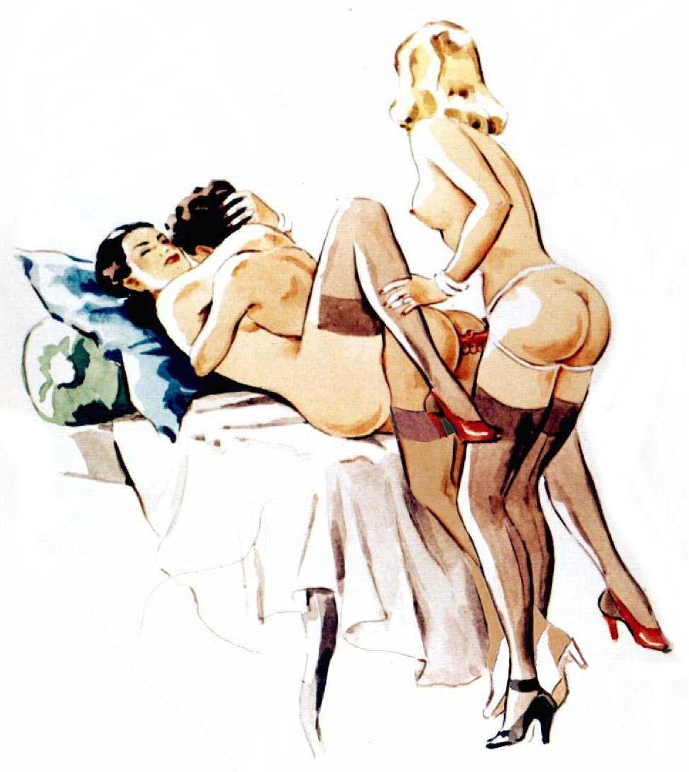 Ero drawings woman and boy