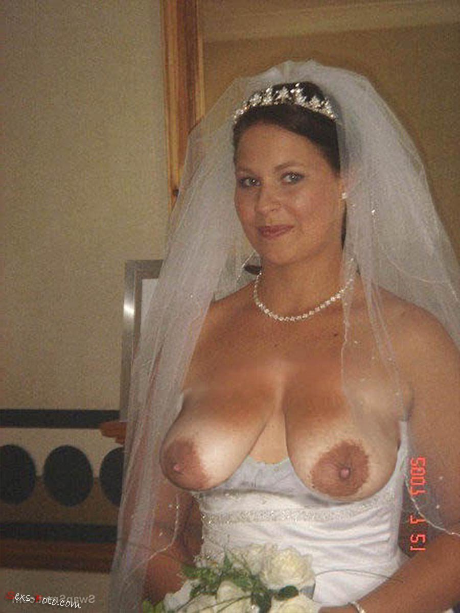 Bride with huge tits