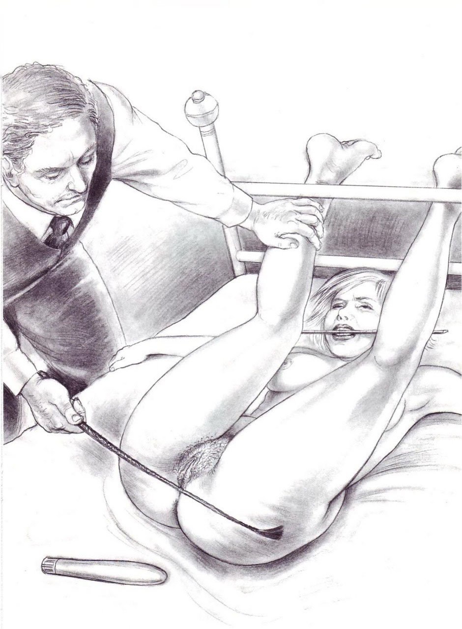 Naked punishment drawings