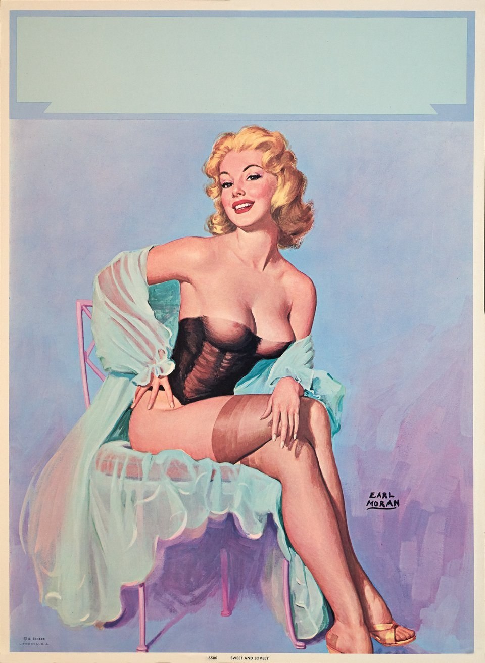 Erotic drawings in retro style