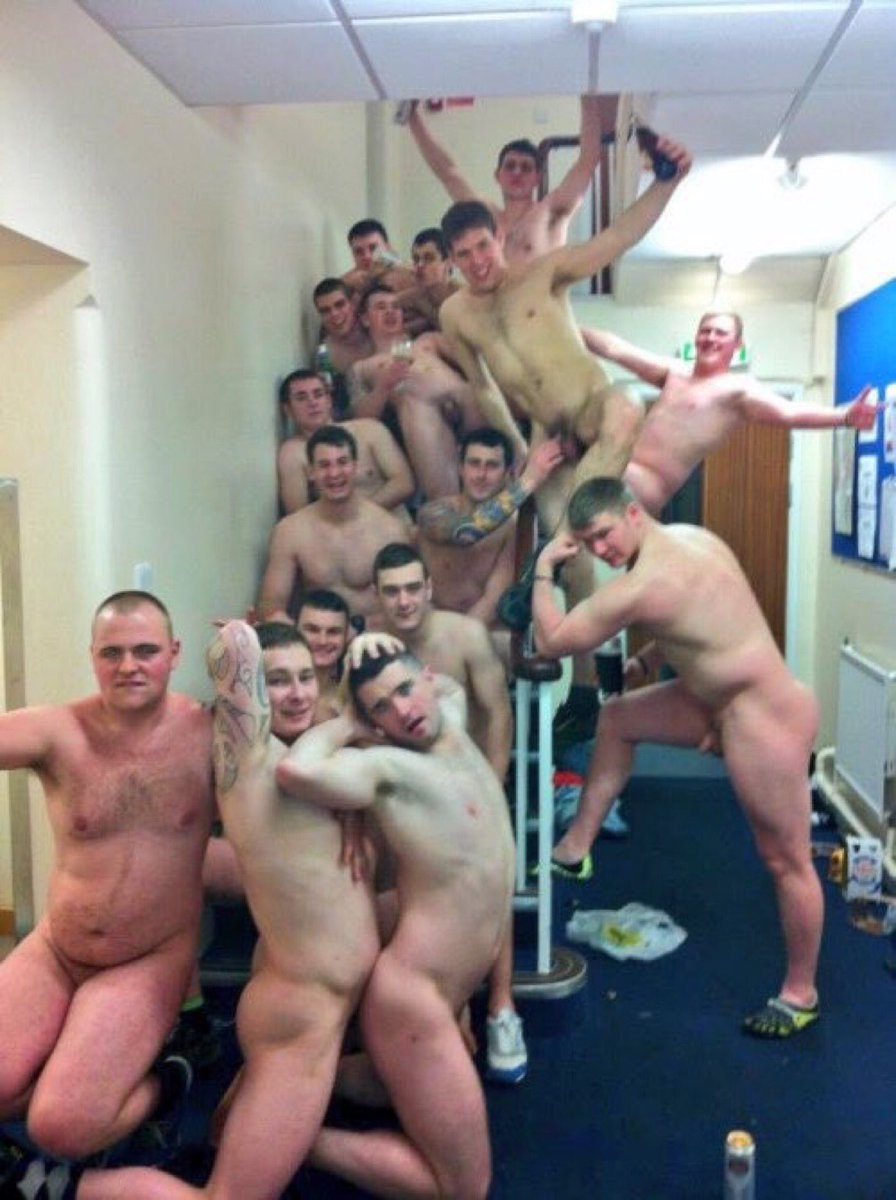 Naked Russian guys in the locker room