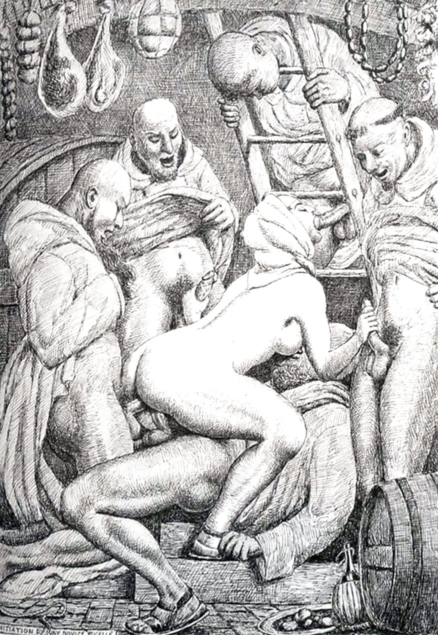 Middle Ages pornographic painting