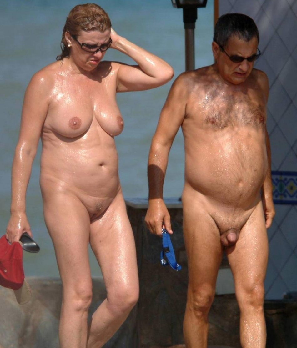 Naked elderly nudists