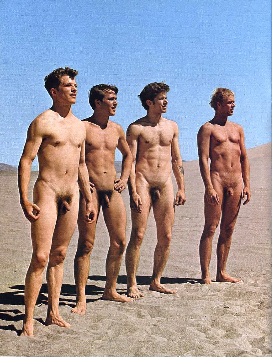 Naked young guys on the beach