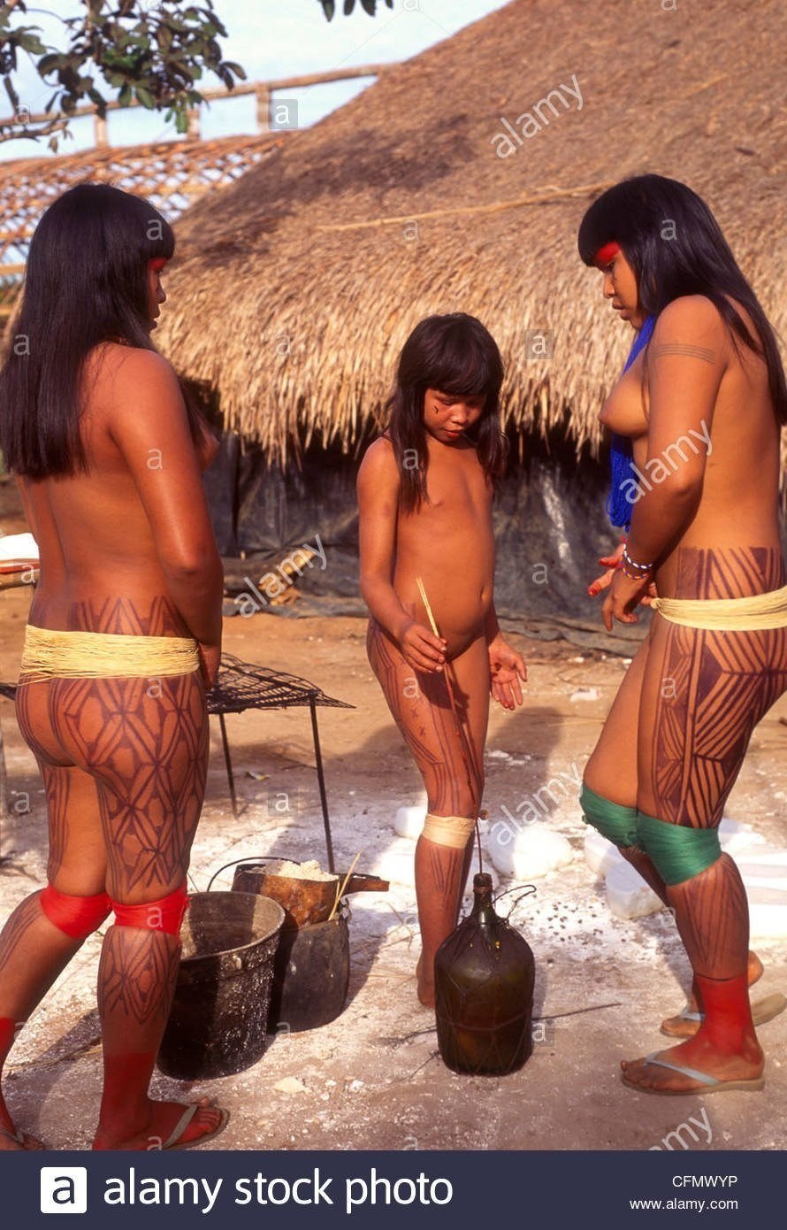 Naked Indians of Brazil