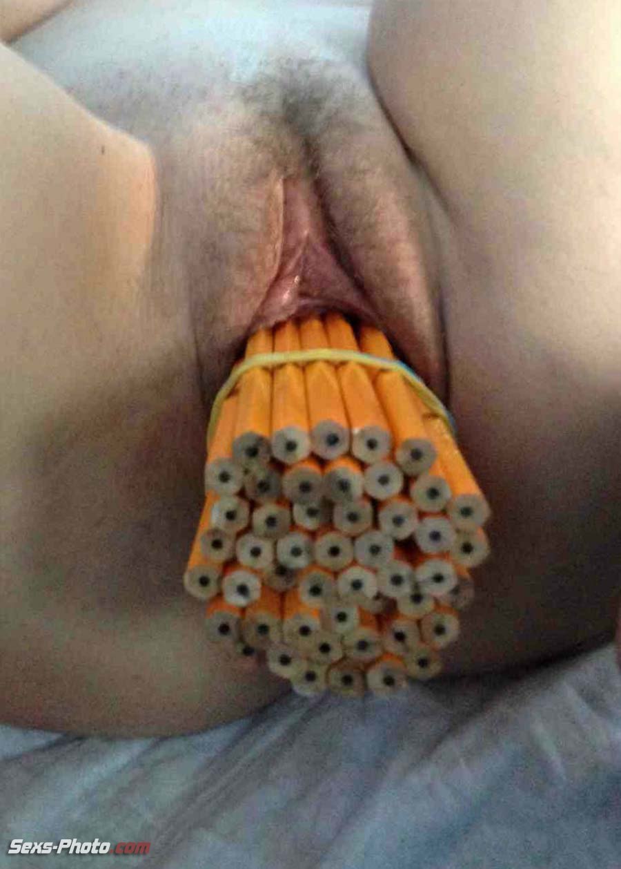 Strange items in the pussy