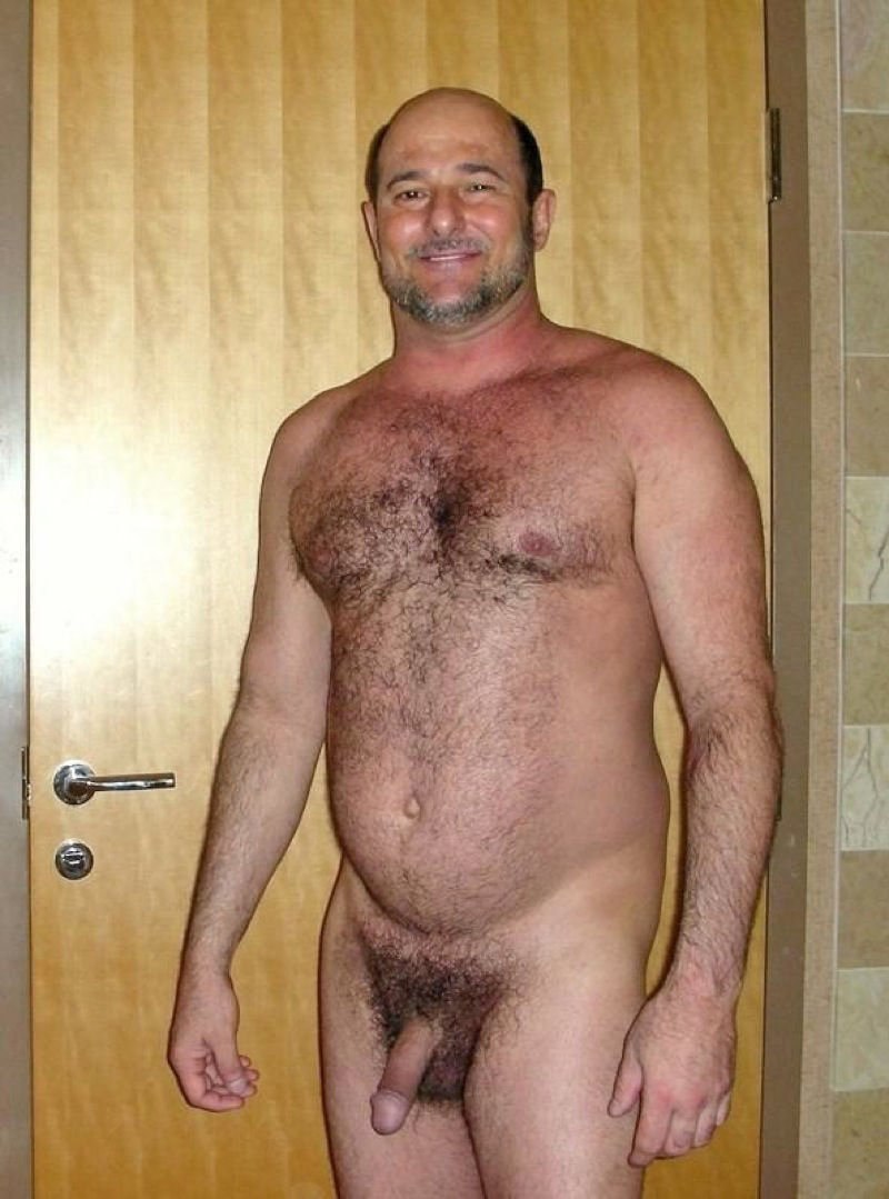 Naked adult hairy men