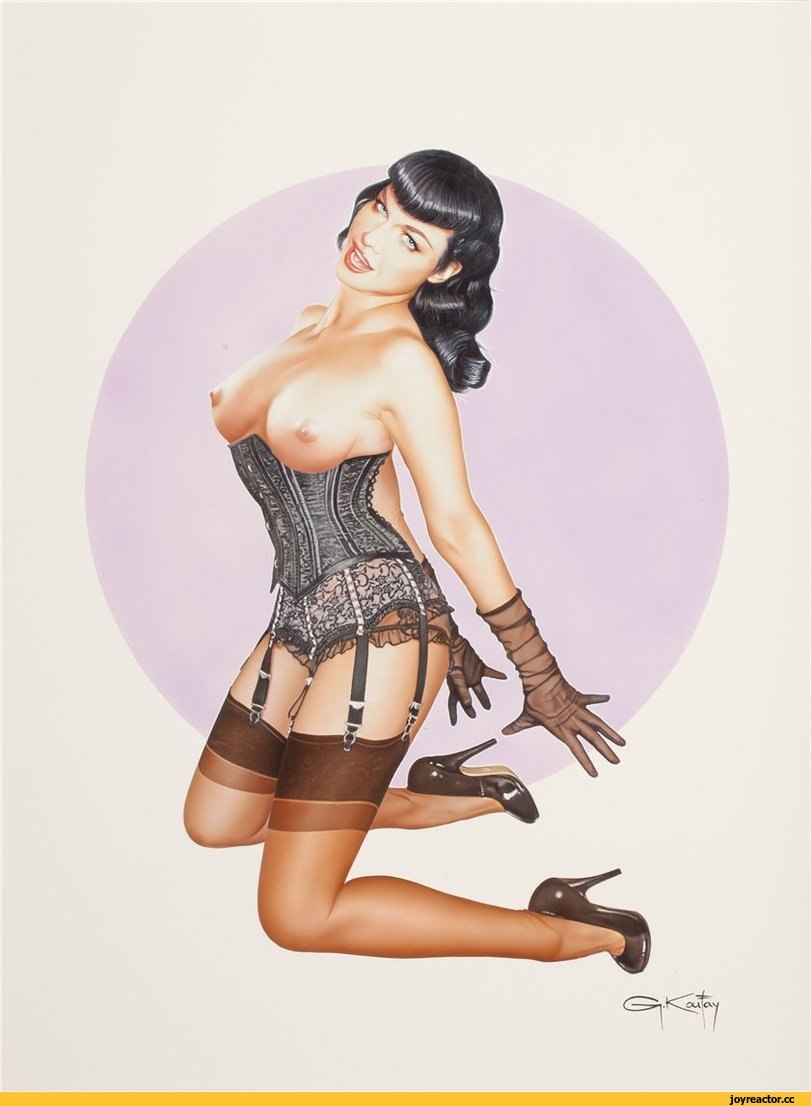Erotic drawings pin-up stockings