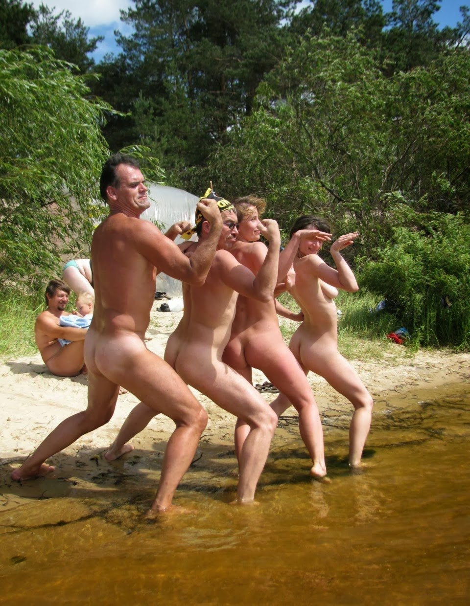 Nudist in a male company