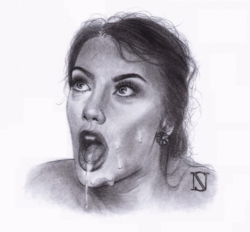 Cumshot drawings with a pencil