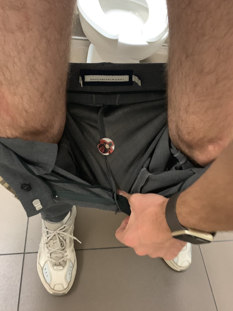 Man in pants without panties