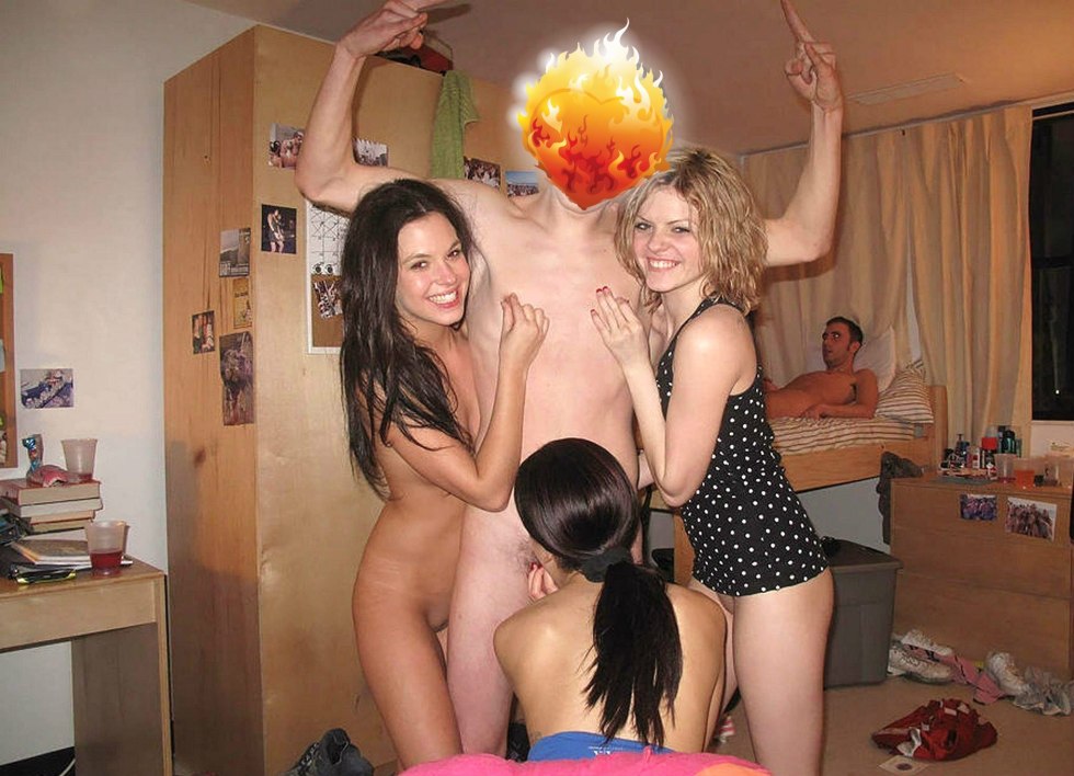 Naked girls in the hostel
