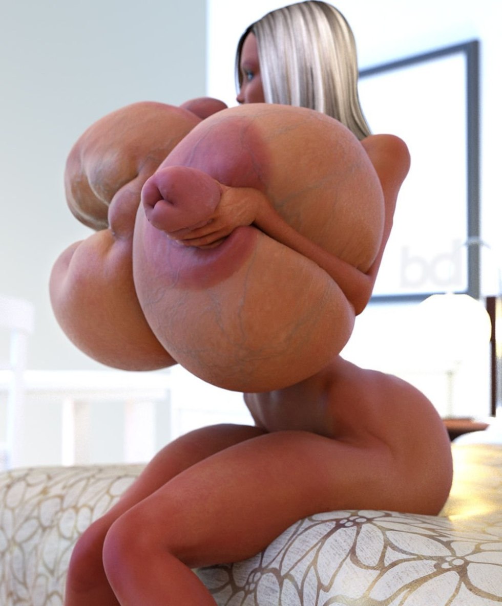 Inflated giant boobs