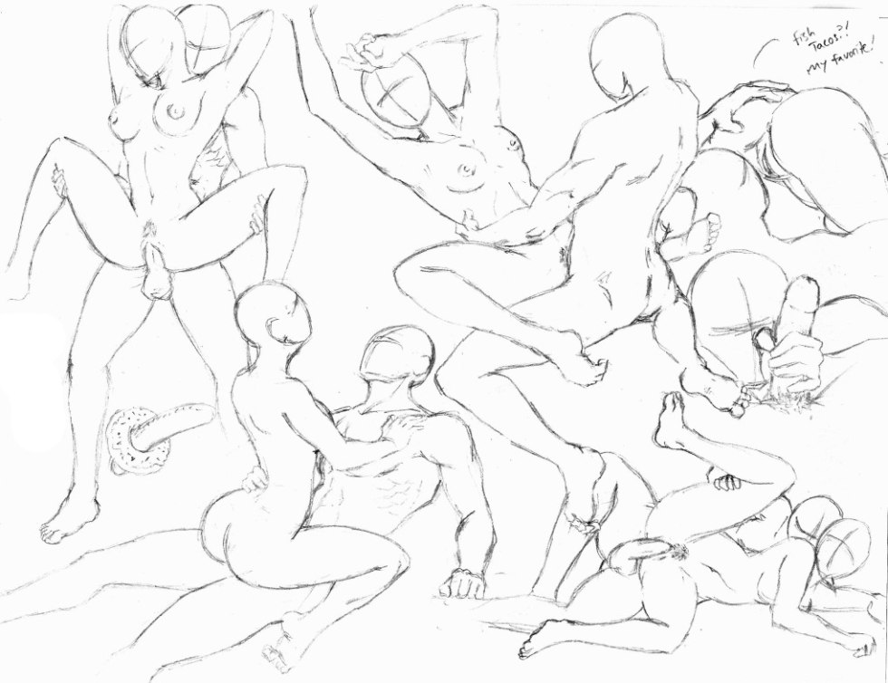 Erotic pose for drawing