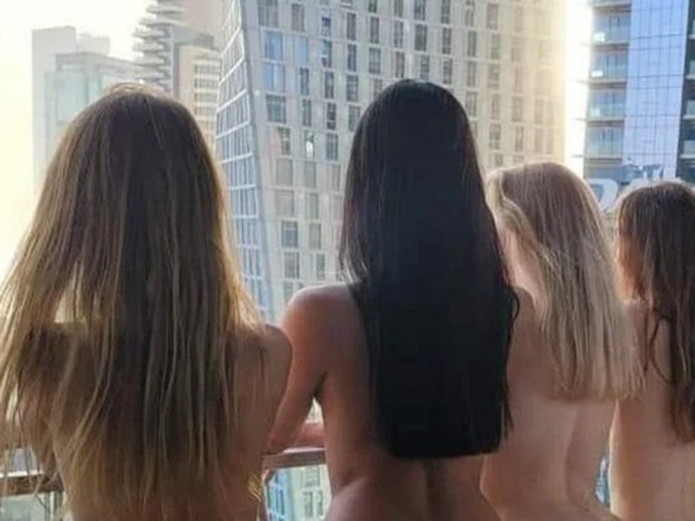 Naked Ukrainians on the balcony in Dubai