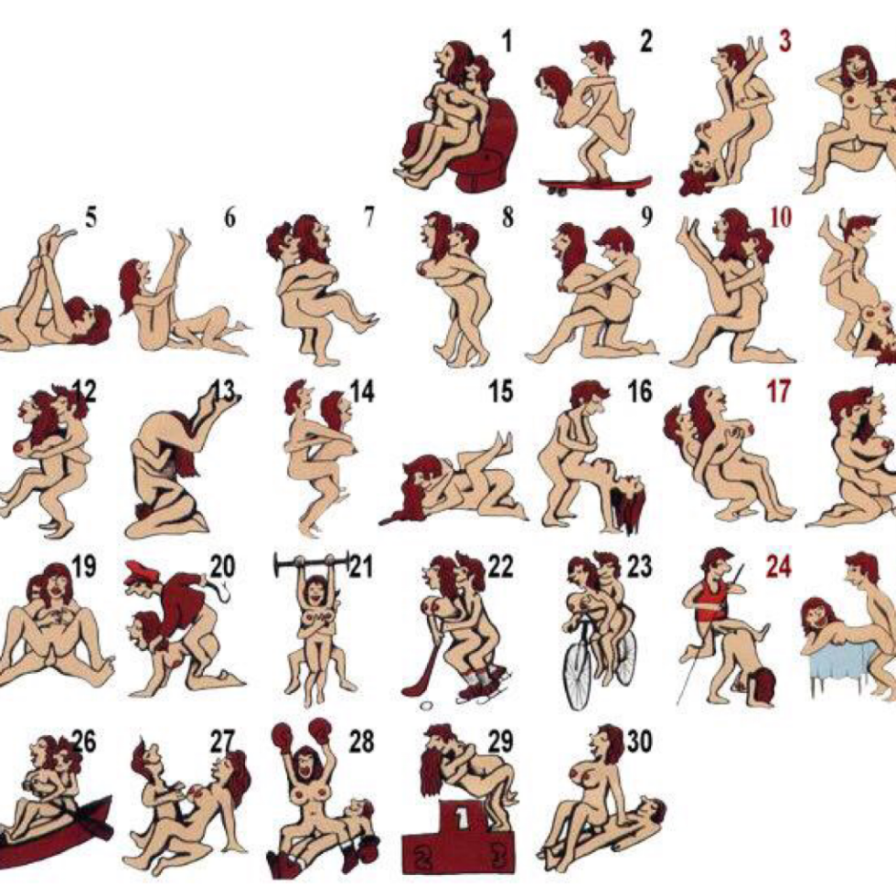 Erotic poses by numbers