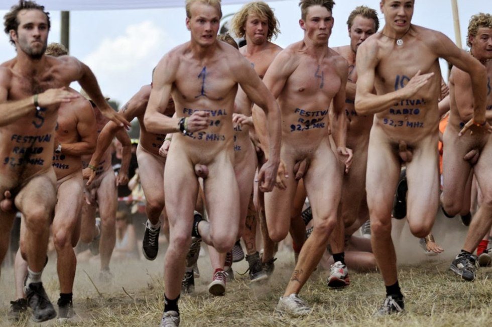 Naked race guys without panties