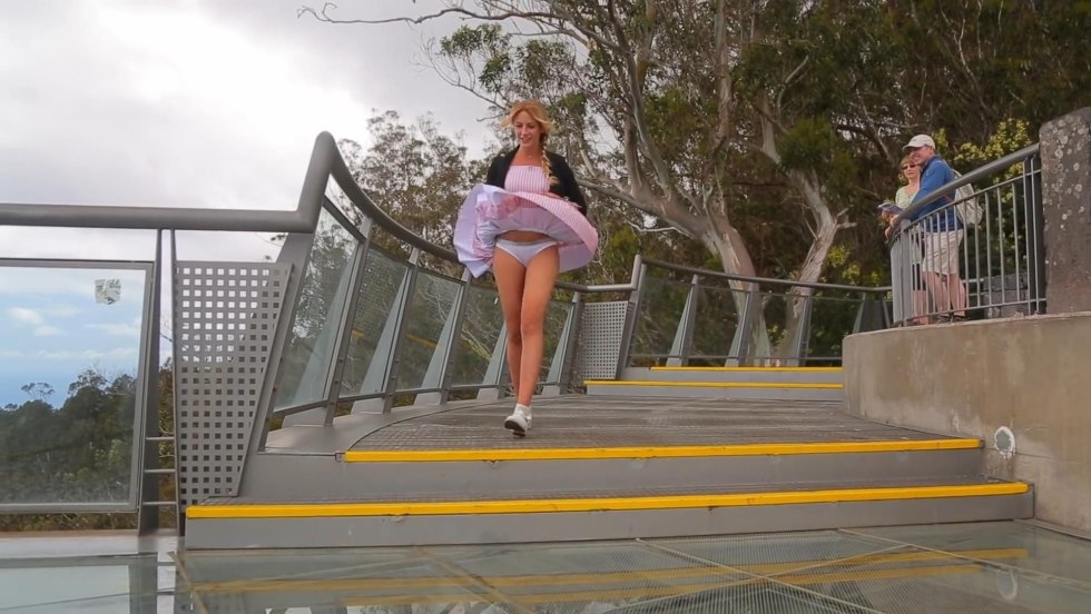 Lesya Nikityuk cowards in an eagle and tails