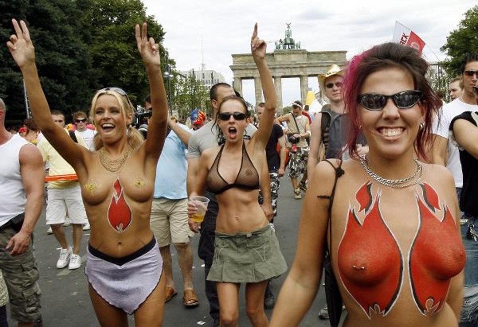 Boobs parade in Germany