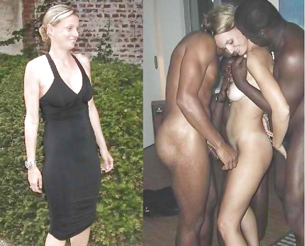 Naked with dressed blacks