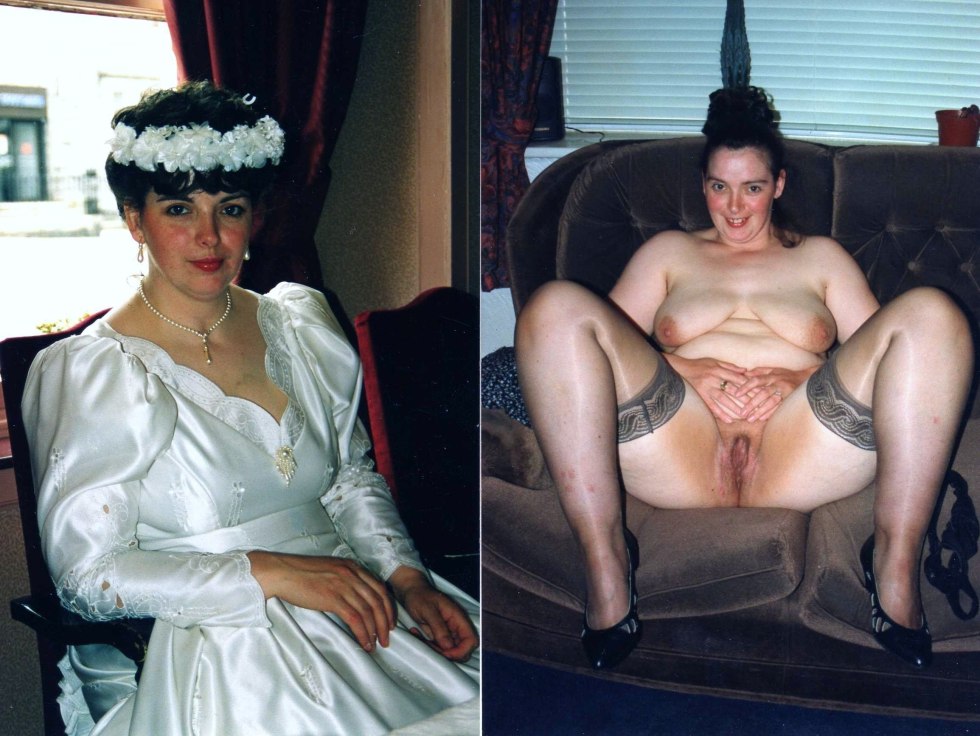 Mature bride dressed and naked