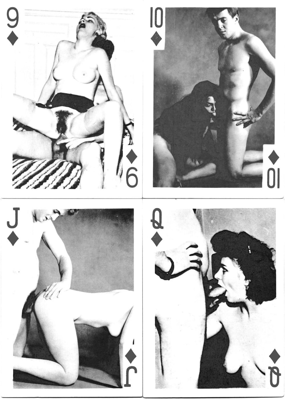 Retro cards with photos of women