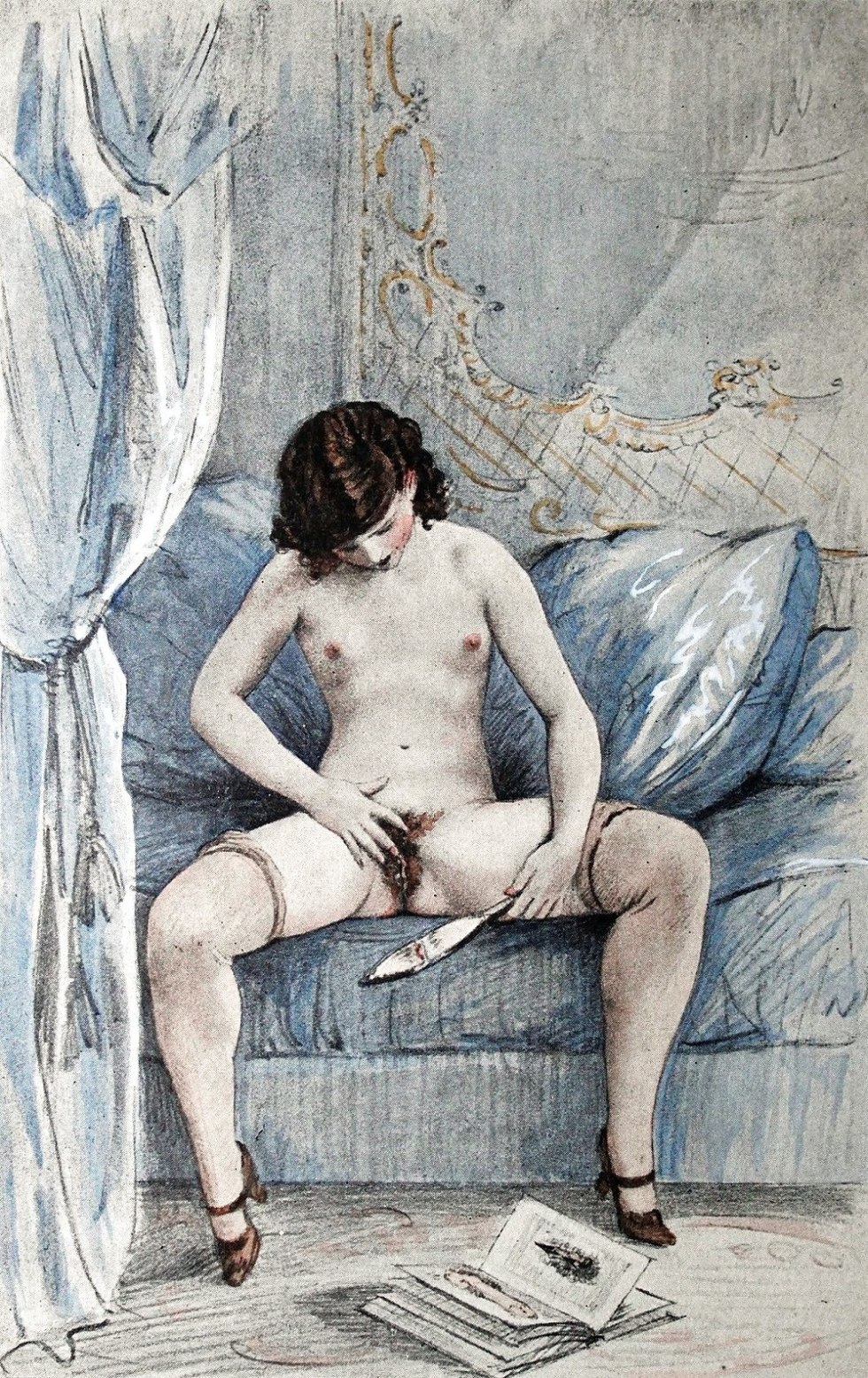 Woman vagina in painting