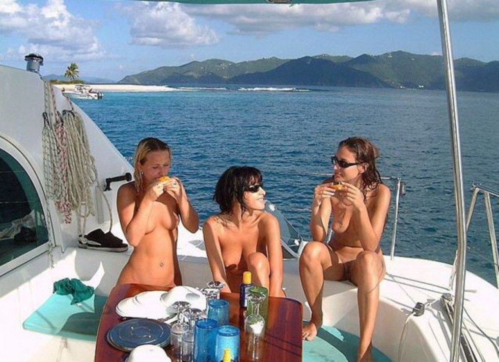 Party naked on a yacht