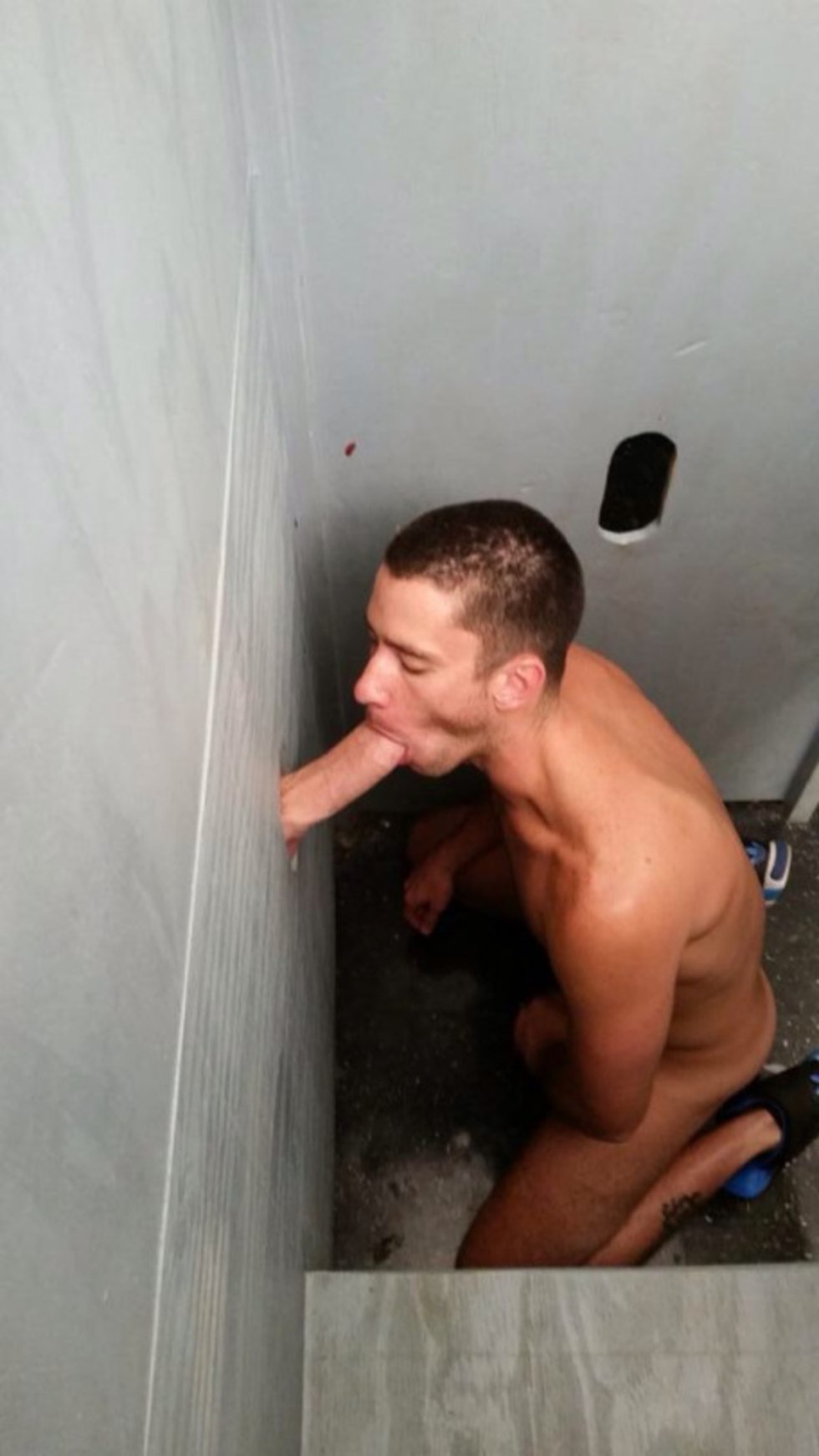 Gloryhole in the public toilet