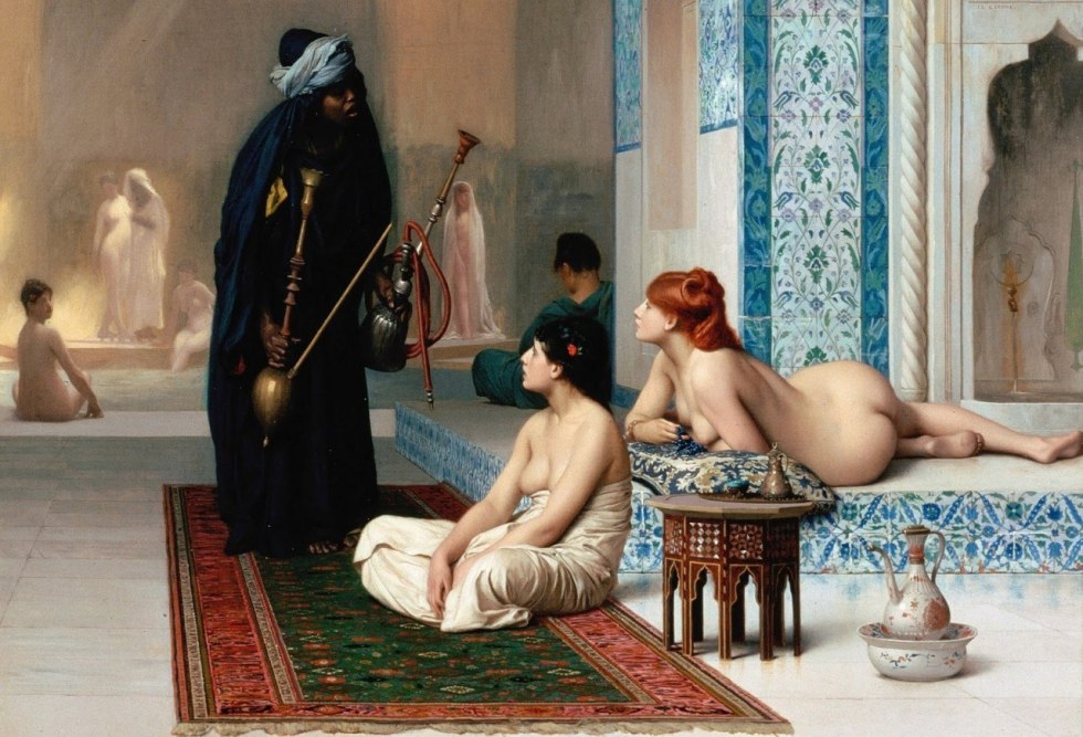 "Pool in the harem" Jean-Leon Jerome