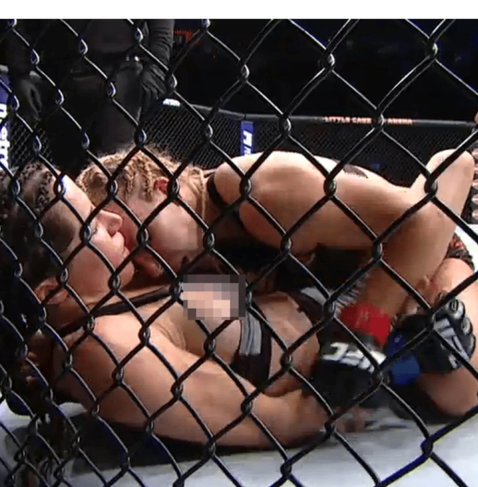 Naked fighters of female MMA