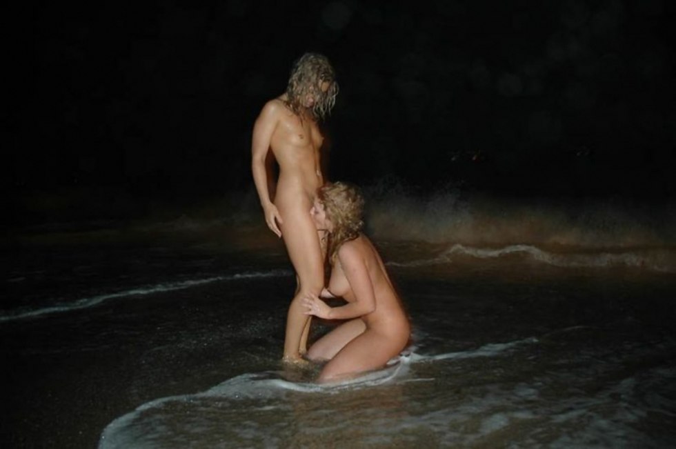 Night bathing naked