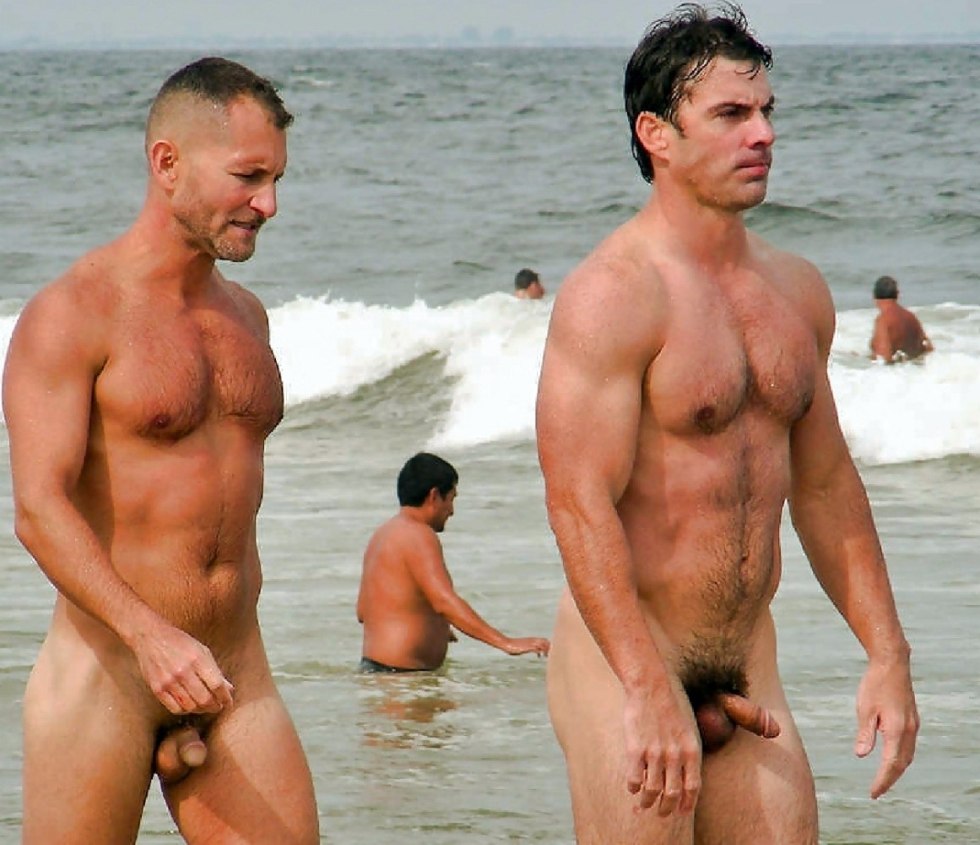 Naked Russian guys on the beach