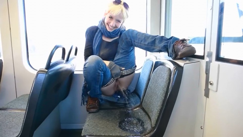 Girls Pissing on the bus