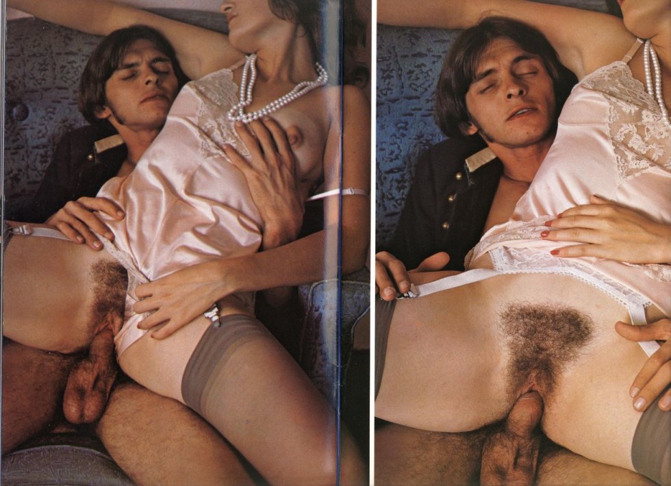 Retro in socks naked