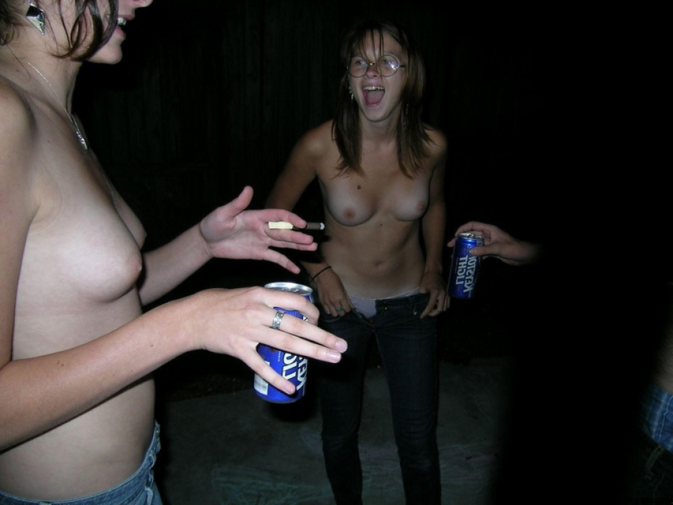 Vodka and drunken naked girls