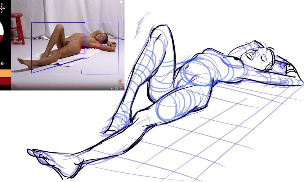 Sliding poses for drawing
