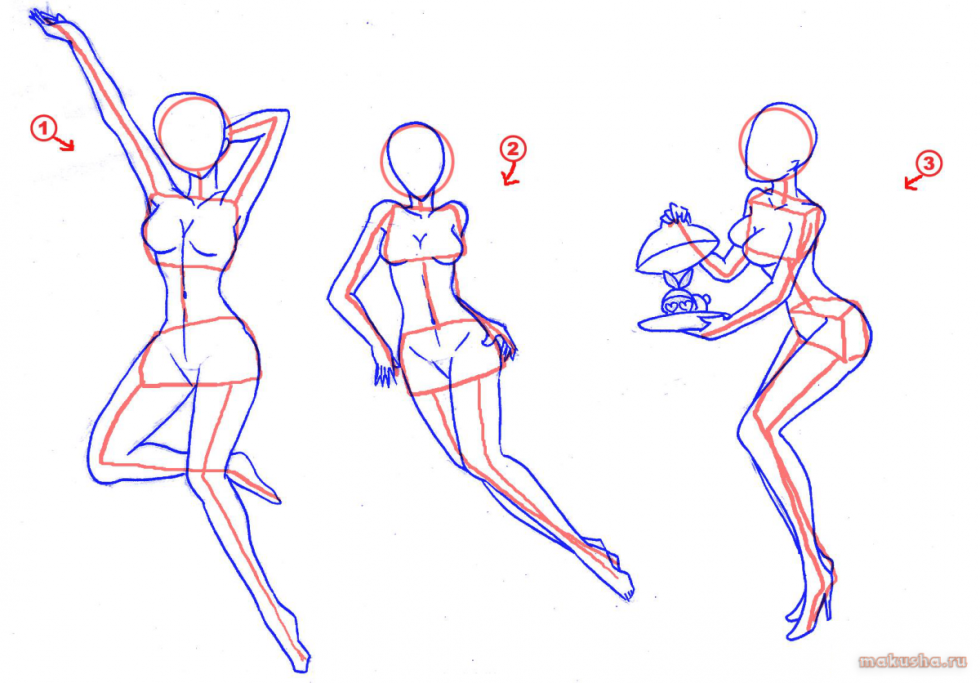 Pose for drawing girls