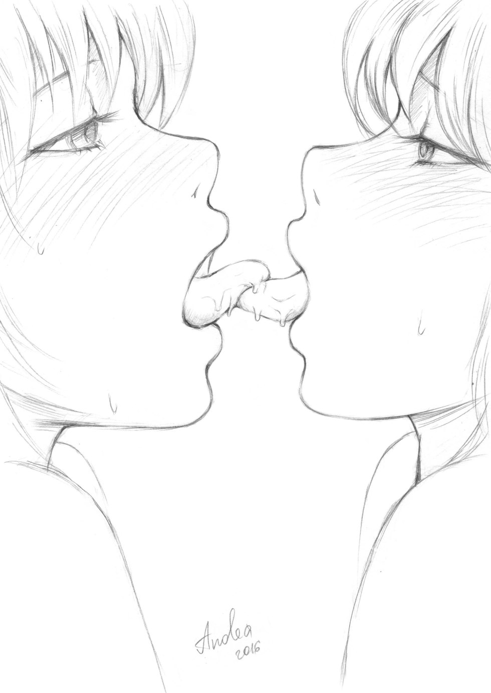 Erotic drawings with anime pencil