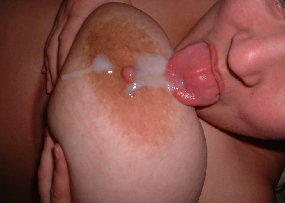 Cleaned boobs close -up