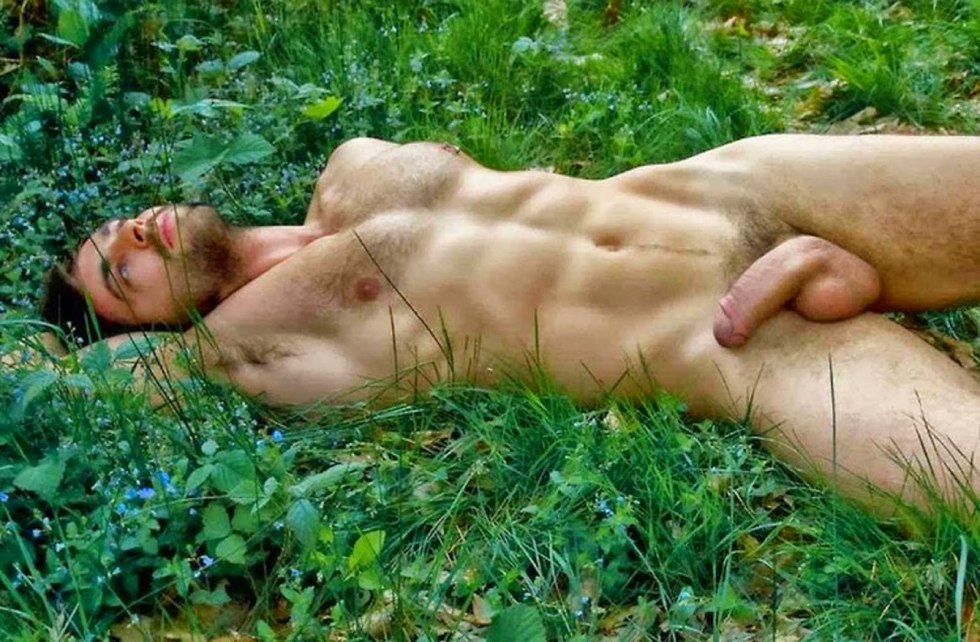Beautiful naked guys in nature