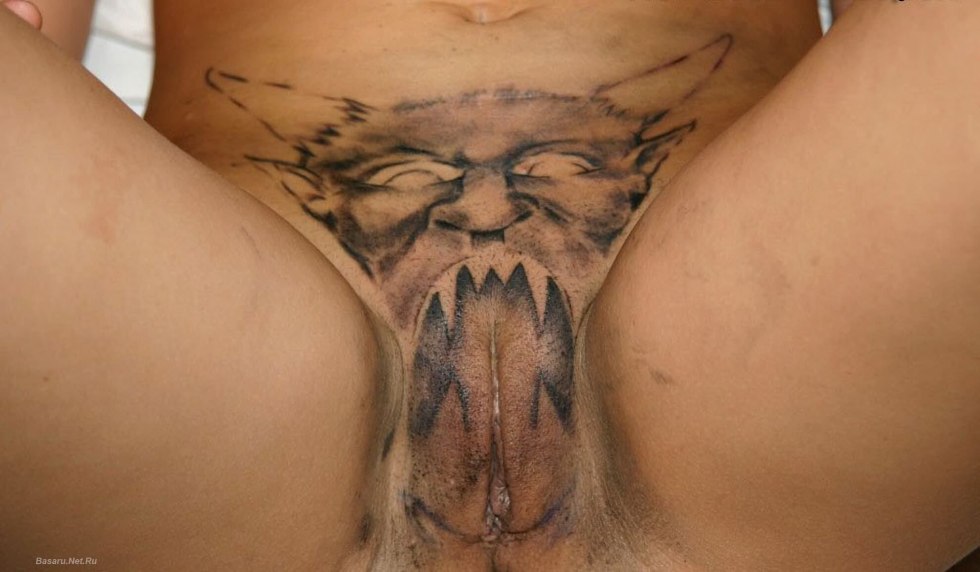 Erotic tattoos in intimate places